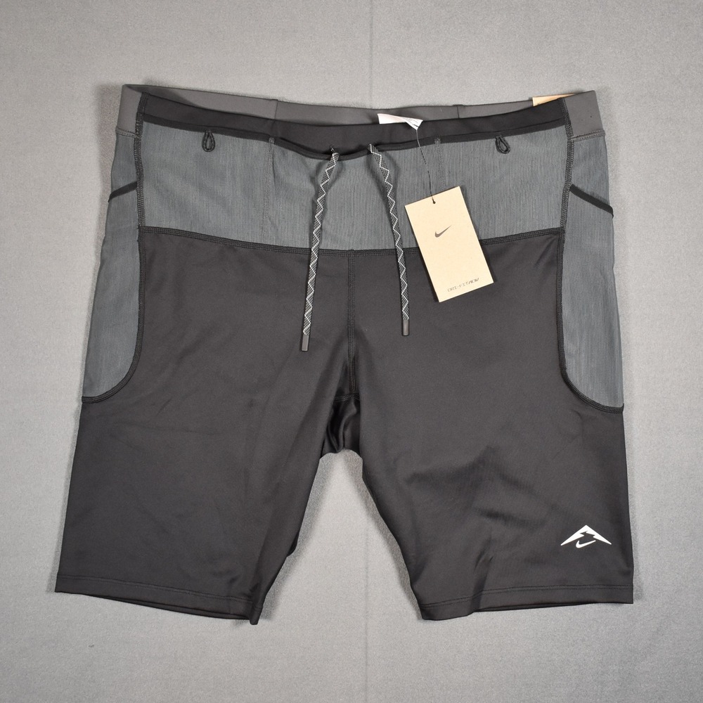 Nike Lava Loops Men's Dri-FIT ADV 1/2-Length Running Tights XXL Black Gray
